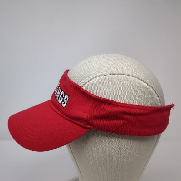 Mustangs Herzog Strapback Sun Visor Cap Red One Size Adjustable Bwm Global - Picture 3 of 10
